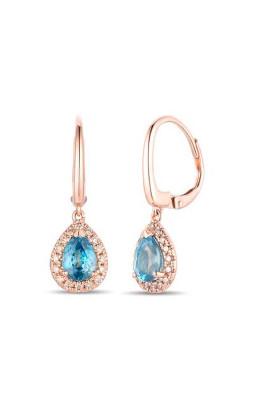 LE VIAN BLUEBERRY ZIRCON AND DIAMOND DROP EARRINGS