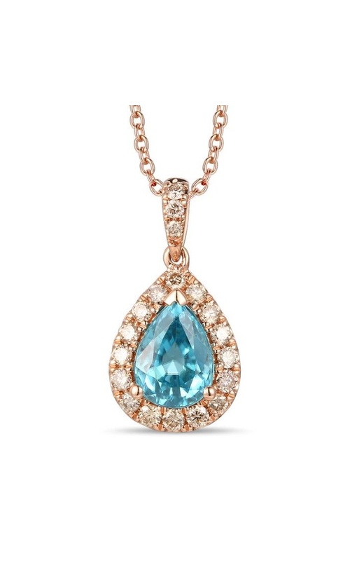 LE VIAN BLUEBERRY ZIRCON AND DIAMOND DROP PENDANT