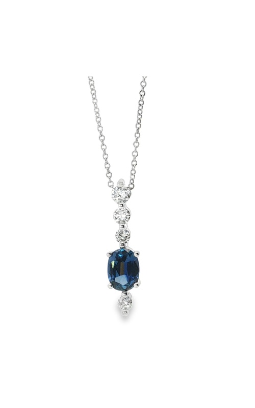 YOGO SAPPHIRE AND DIAMOND PENDANT YOGO SAPPHIRE AND DIAMOND PENDANT