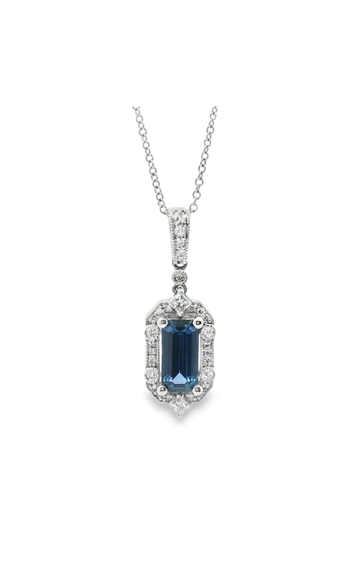 YOGO SAPPHIRE AND DIAMOND DROP PENDANT YOGO SAPPHIRE AND DIAMOND DROP PENDANT