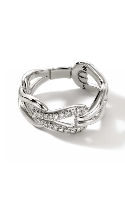 JOHN HARDY DIAMOND PAVE LINK RING