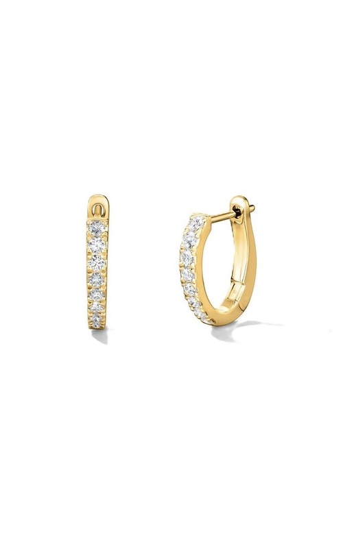 HEARTS ON FIRE DIAMOND MINI HOOP GRADUATED EARRINGS