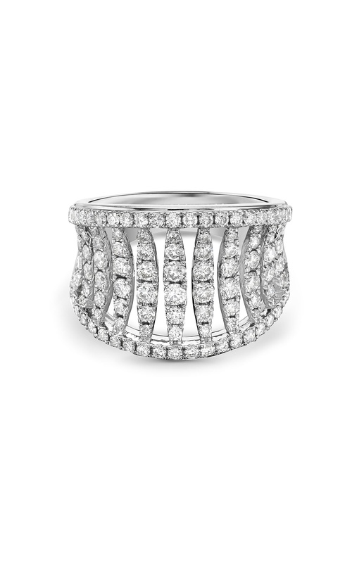 CHARLES KRYPELL DIAMOND PAVE BIRDCAGE SADDLE RING