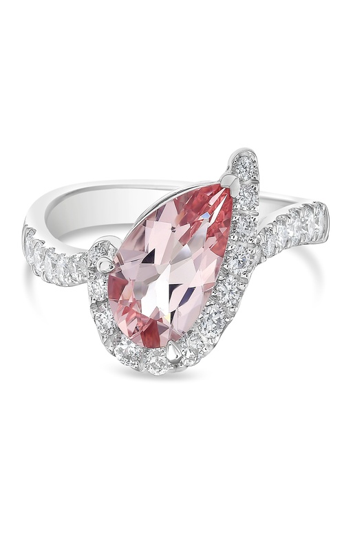 CHARLES KRYPELL MORGANITE AND DIAMOND CRADLE RING