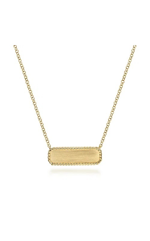 RECTANGULAR ID BAR STATION NECKLACE
