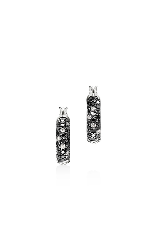 JOHN HARDY DIAMOND HUGGIE HOOP EARRINGS