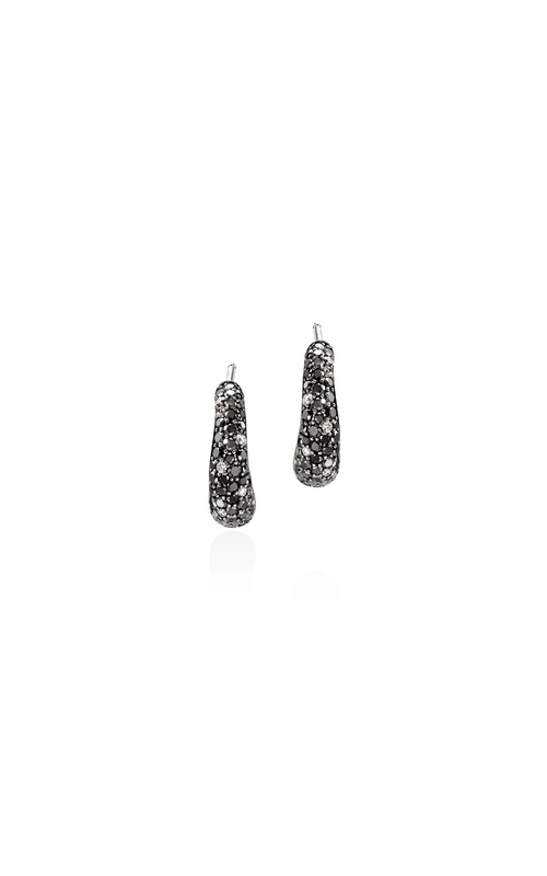 JOHN HARDY BLACK SAND DIAMOND J-HOOK EARRINGS