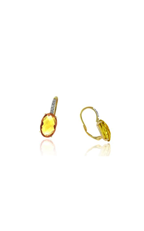 CITRINE AND DIAMOND DROP EARRINGS