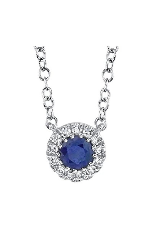 SAPPHIRE AND DIAMOND STATION NECKLACE