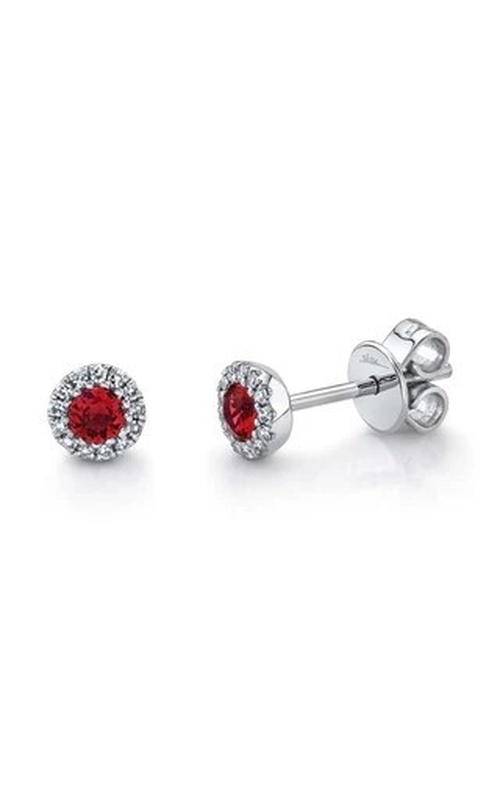RUBY AND DIAMOND STUD EARRINGS