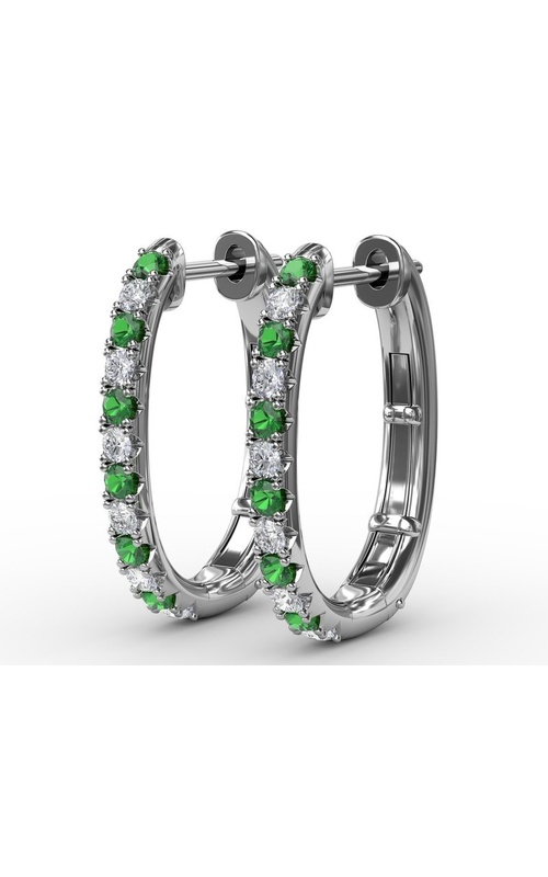 FANA EMERALD AND DIAMOND EARRINGS