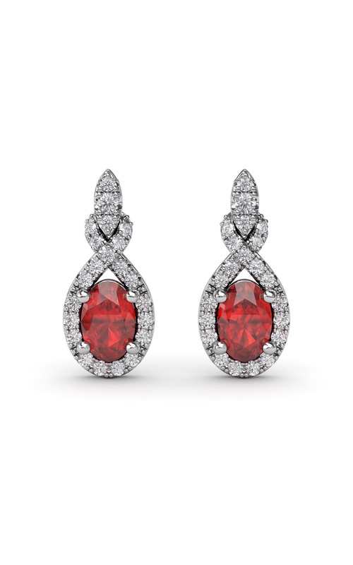 FANA RUBY AND DIAMOND DROP EARRINGS