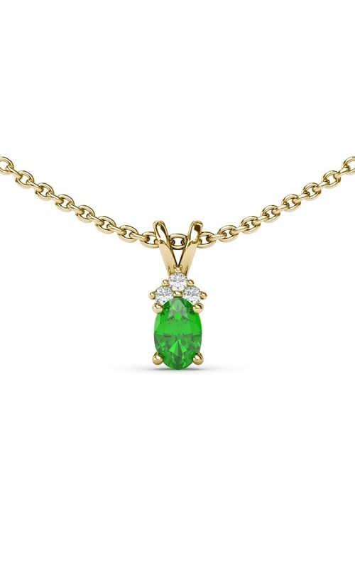 FANA EMERALD AND DIAMOND DROP PENDANT