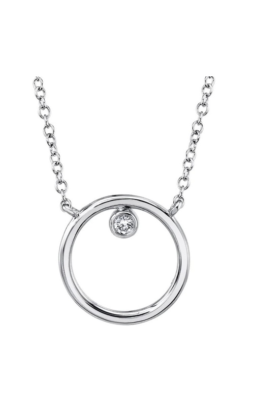 DIAMOND SOLITAIRE CIRCLE STATION NECKLACE