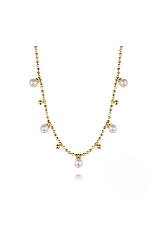 PEARL DROPLET STATION NECKLACE