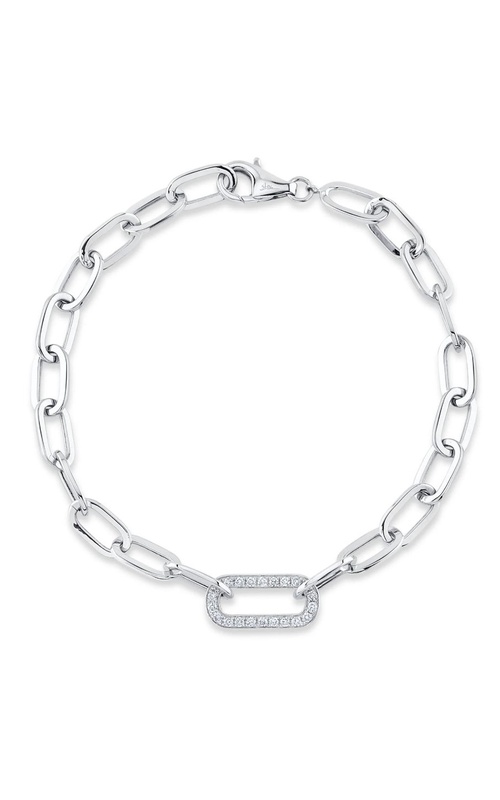 DIAMOND PAPER CLIP LINK BRACELET