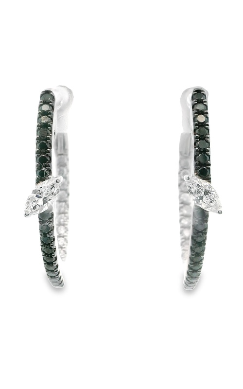 FREDERIC SAGE DIAMOND LARGE V-HOOP EARRINGS