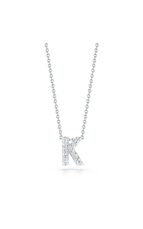 ROBERTO COIN DIAMOND LOVE LETTER SLIDE PENDANT