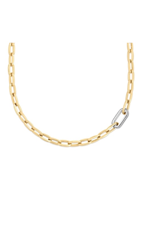 ROBERTO COIN DIAMOND LINK PAPERCLIP NECKLACE
