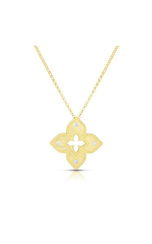 ROBERTO COIN DIAMOND MEDIUM FLOWER SLIDE PENDANT