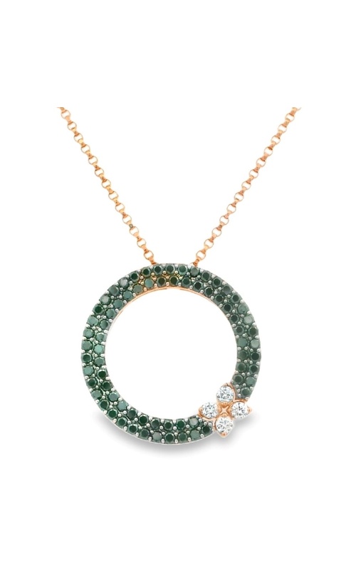 ROBERTO COIN DIAMOND CIRCLE SLIDE PENDANT