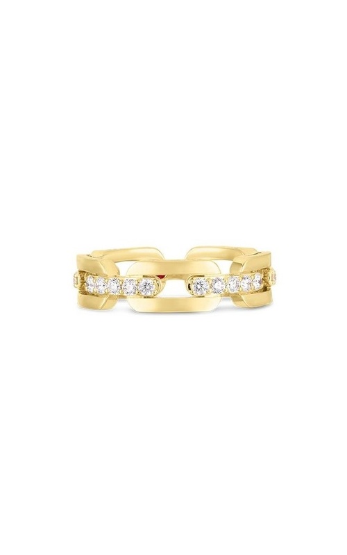 ROBERTO COIN DIAMOND HARD CHAIN LINK RING