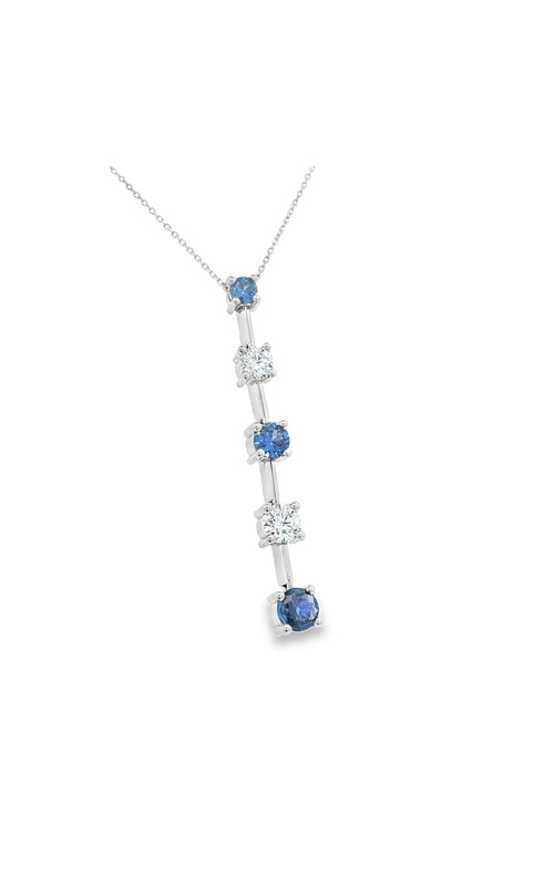 YOGO SAPPHIRE AND DIAMOND DROP PENDANT