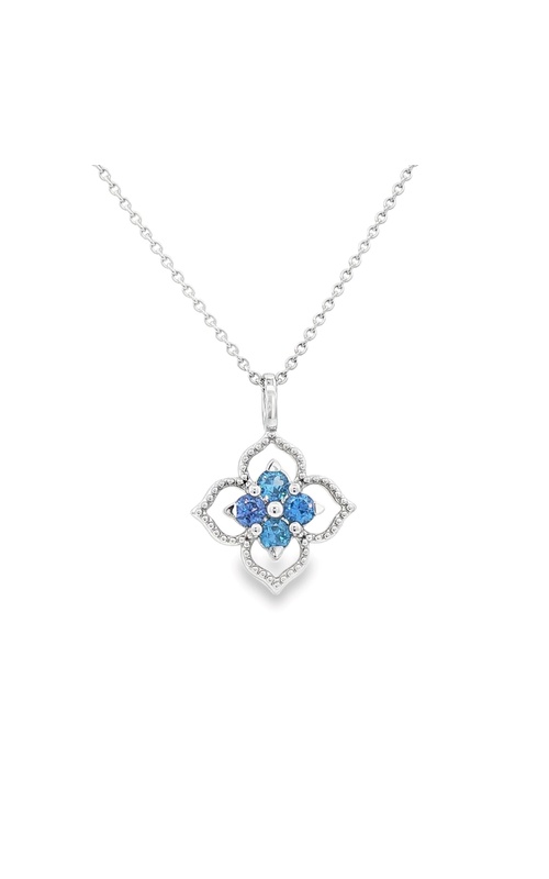 YOGO SAPPHIRE FLOWER DROP PENDANT