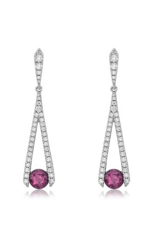 DIAMOND AND GARNET DROP EARRINGS