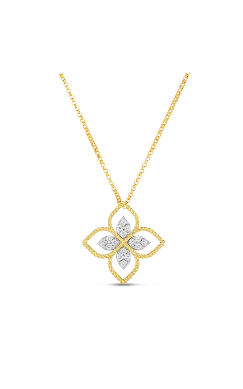 ROBERTO COIN DIAMOND LARGE FLOWER SLIDE PENDANT