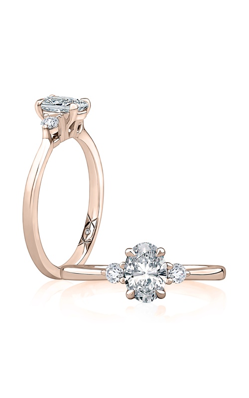 A JAFFE 3 STONE SEMI MOUNT