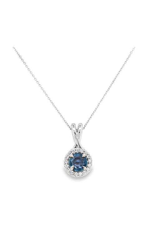 YOGO SAPPHIRE AND DIAMOND DROP PENDANT