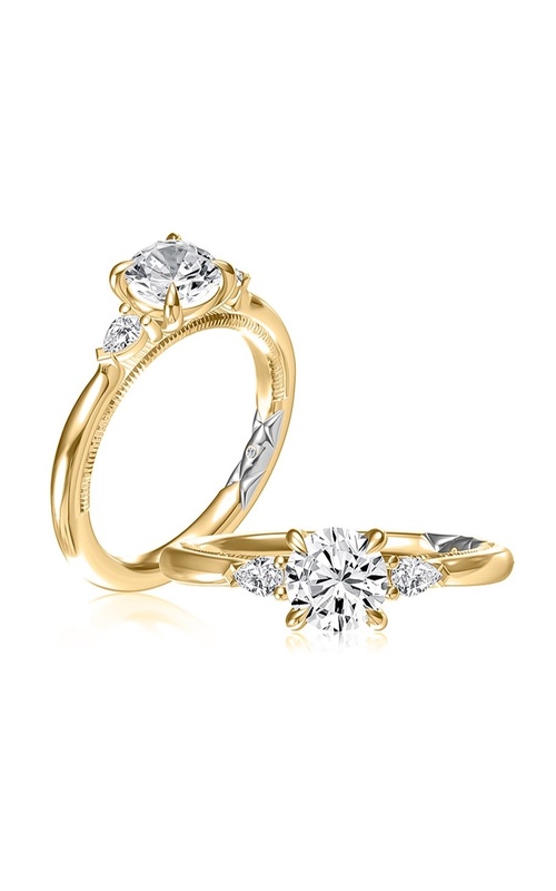 A JAFFE 3 STONE SEMI MOUNT