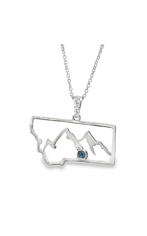 MONTANA SAPPHIRE MOUNTAIN PENDANT