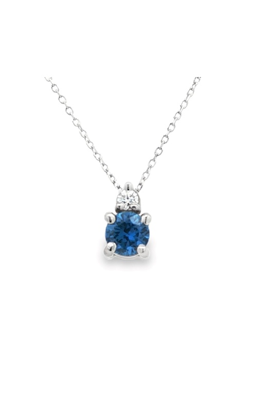 YOGO SAPPHIRE AND DIAMOND 2-STONE PENDANT