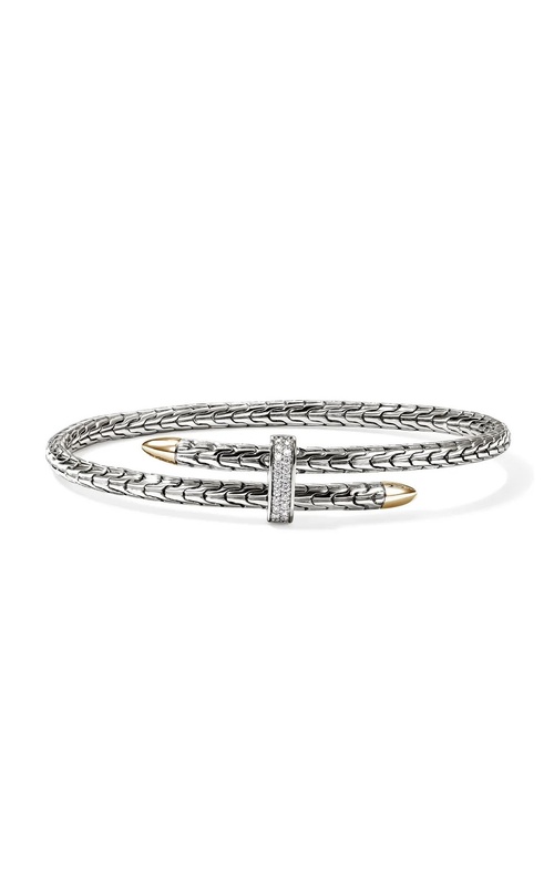 JOHN HARDY DIAMOND FLEX CUFF BRACELET