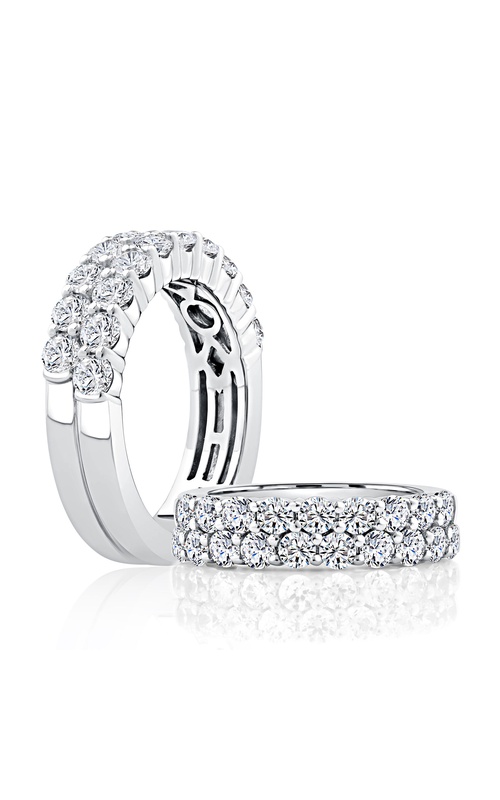 A JAFFE DIAMOND 2 ROW BAND