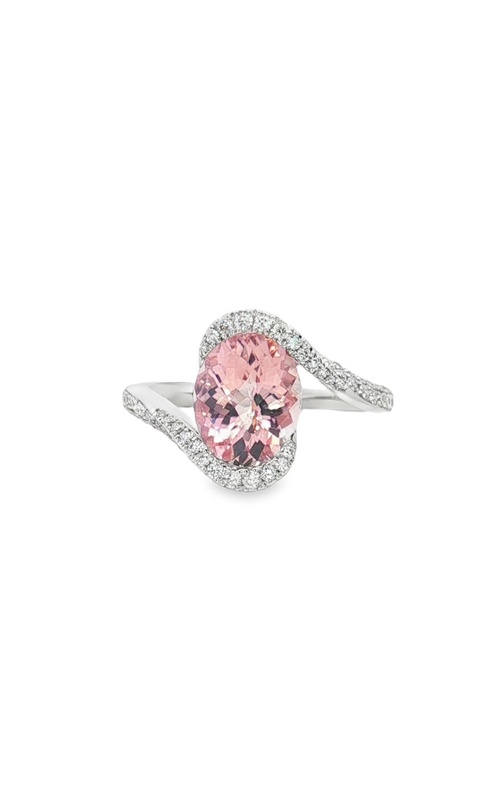 CHARLES KRYPELL DIAMOND AND MORGANITE RING