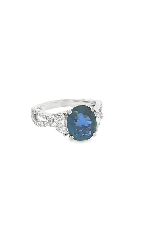 YOGO SAPPHIRE AND DIAMOND 3-STONE RING