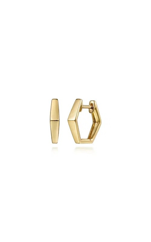 GEOMETRIC HUGGIE HOOP EARRINGS