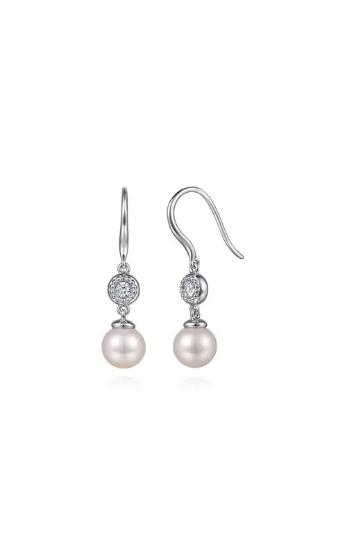 PEARL AND SAPPHIRE DROP EARRINGS