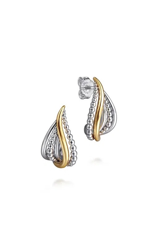 MULTI ROW TWISTED J HOOP EARRINGS