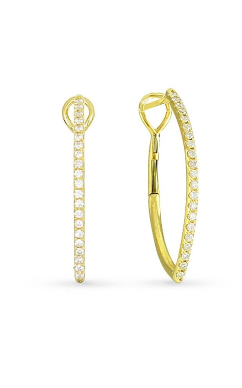 FREDERIC SAGE DIAMOND MEDIUM V-HOOP EARRINGS