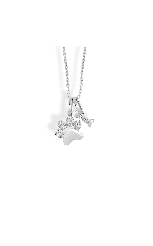 FREDERICK SAGE PAW AND BONE DIAMOND CHARM PENDANT
