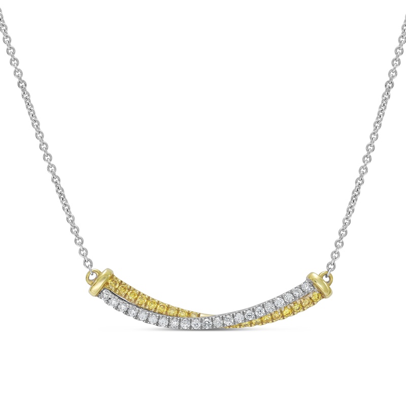 Diamond Twist Bar Pendant