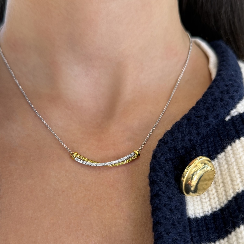 Diamond Twist Bar Pendant