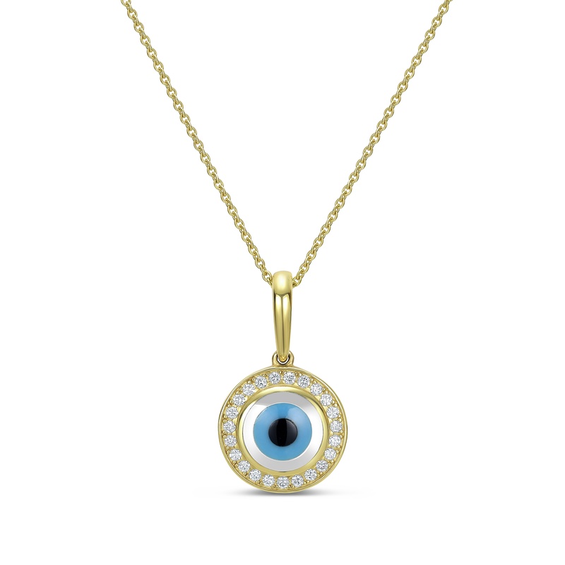 Round Evil Eye Pendant