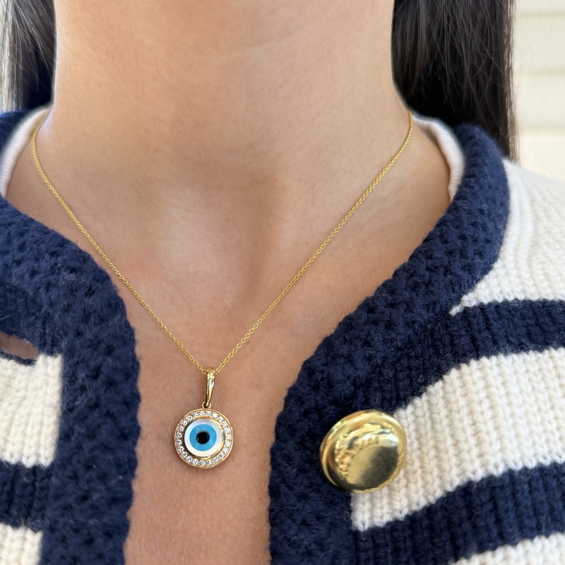 Round Evil Eye Pendant