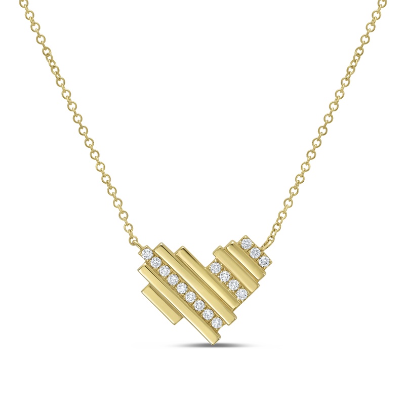 Geometric Heart Pendant