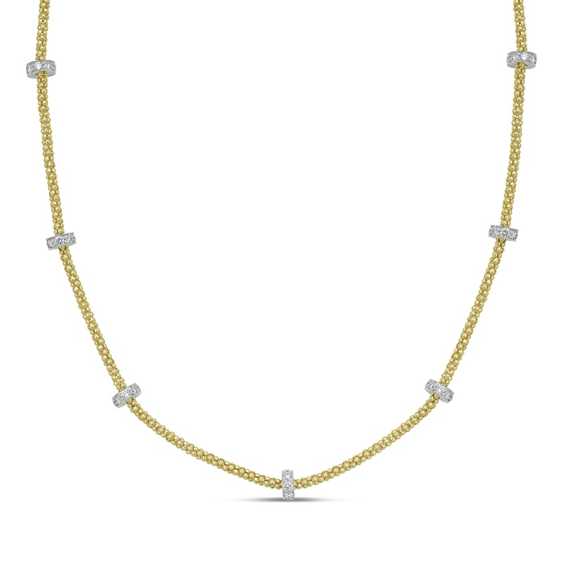 Diamond Rondel Station Necklace